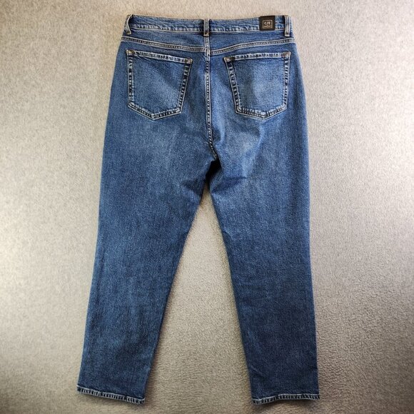 Current Elliott Jeans Womens 30 Blue High Rise Tapered Leg Whiskered Denim - Picture 4 of 15